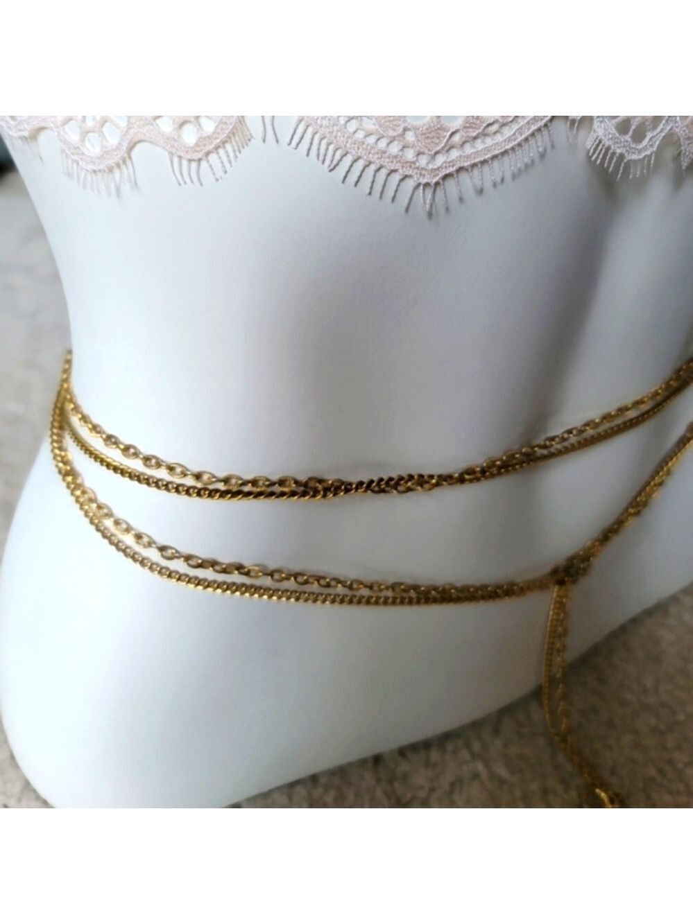 Fashion Gold Color Necklace 108"